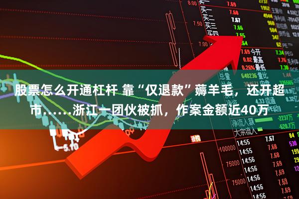 股票怎么开通杠杆 靠“仅退款”薅羊毛，还开超市……浙江一团伙被抓，作案金额近40万