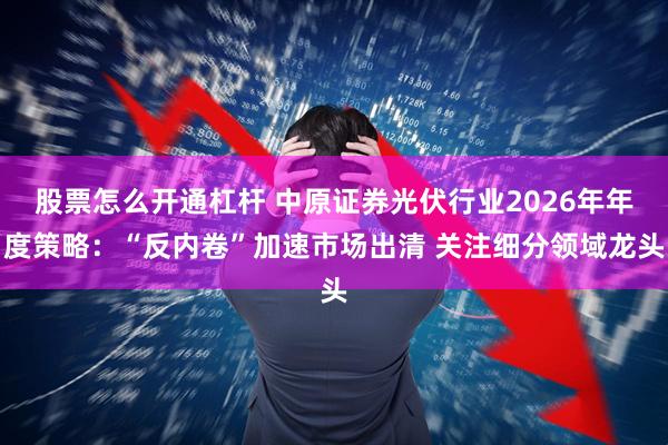 股票怎么开通杠杆 中原证券光伏行业2026年年度策略：“反内卷”加速市场出清 关注细分领域龙头